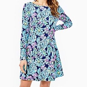 Lilly Pulitzer Kaisley Dual Neck Dress 
High Tide Navy Pineapple Paradise XXL